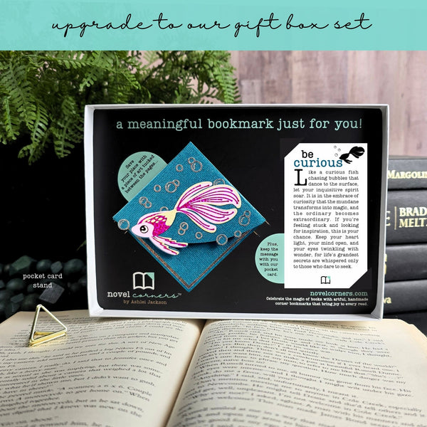 Glitter Fish Deluxe Corner Bookmark