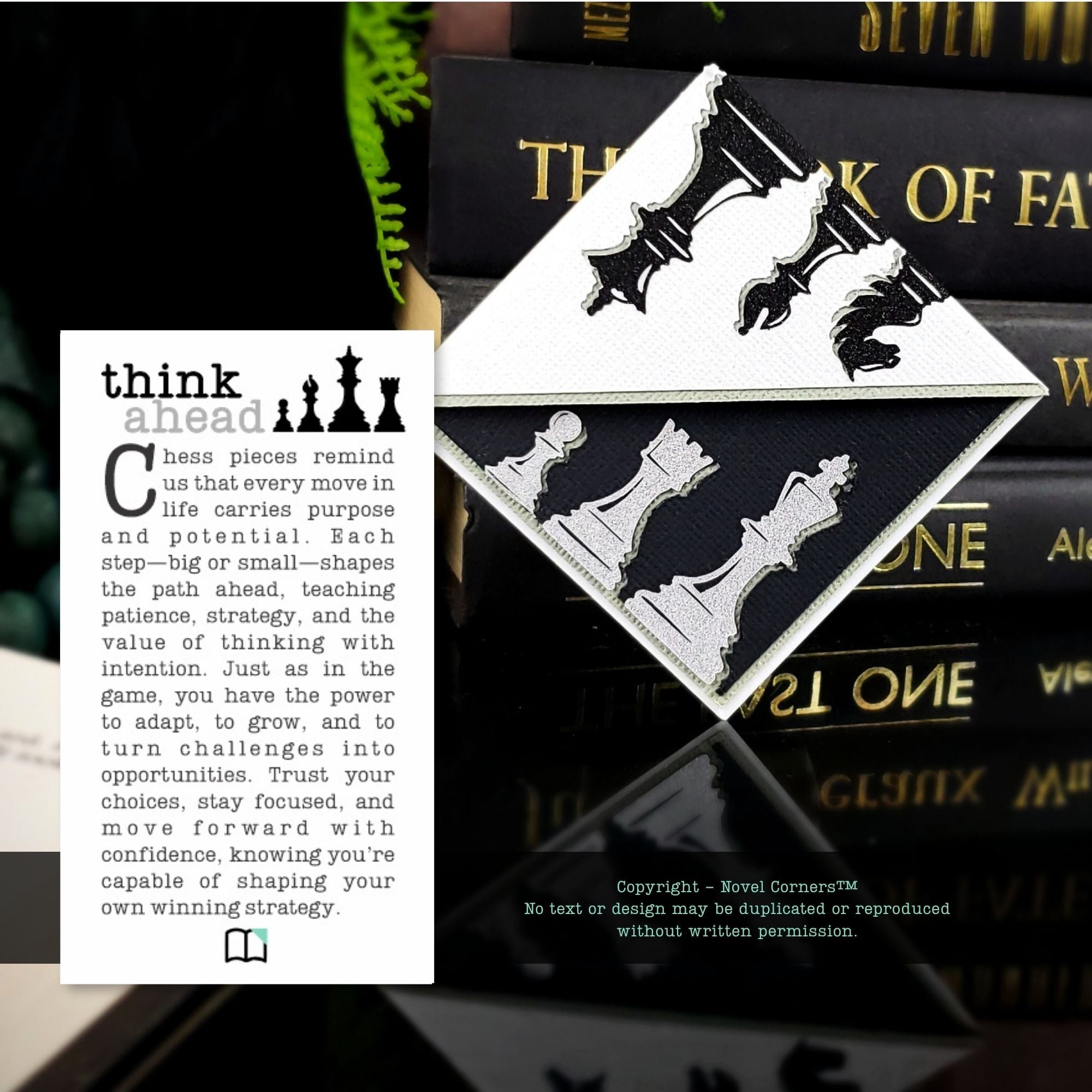 Chess Paper Signature Bookmark