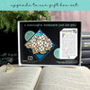 Stained Glass Pale Hydrangea Deluxe Handmade Corner Bookmark