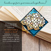 Stained Glass Pale Hydrangea Deluxe Handmade Corner Bookmark