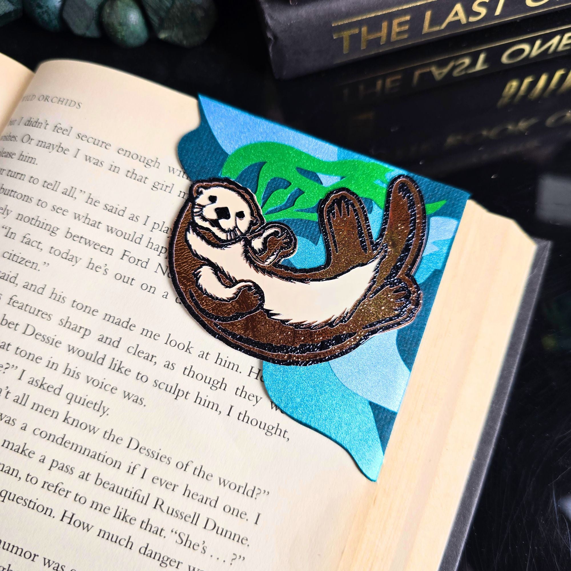 Sea Otter Deluxe Handmade Corner Bookmark