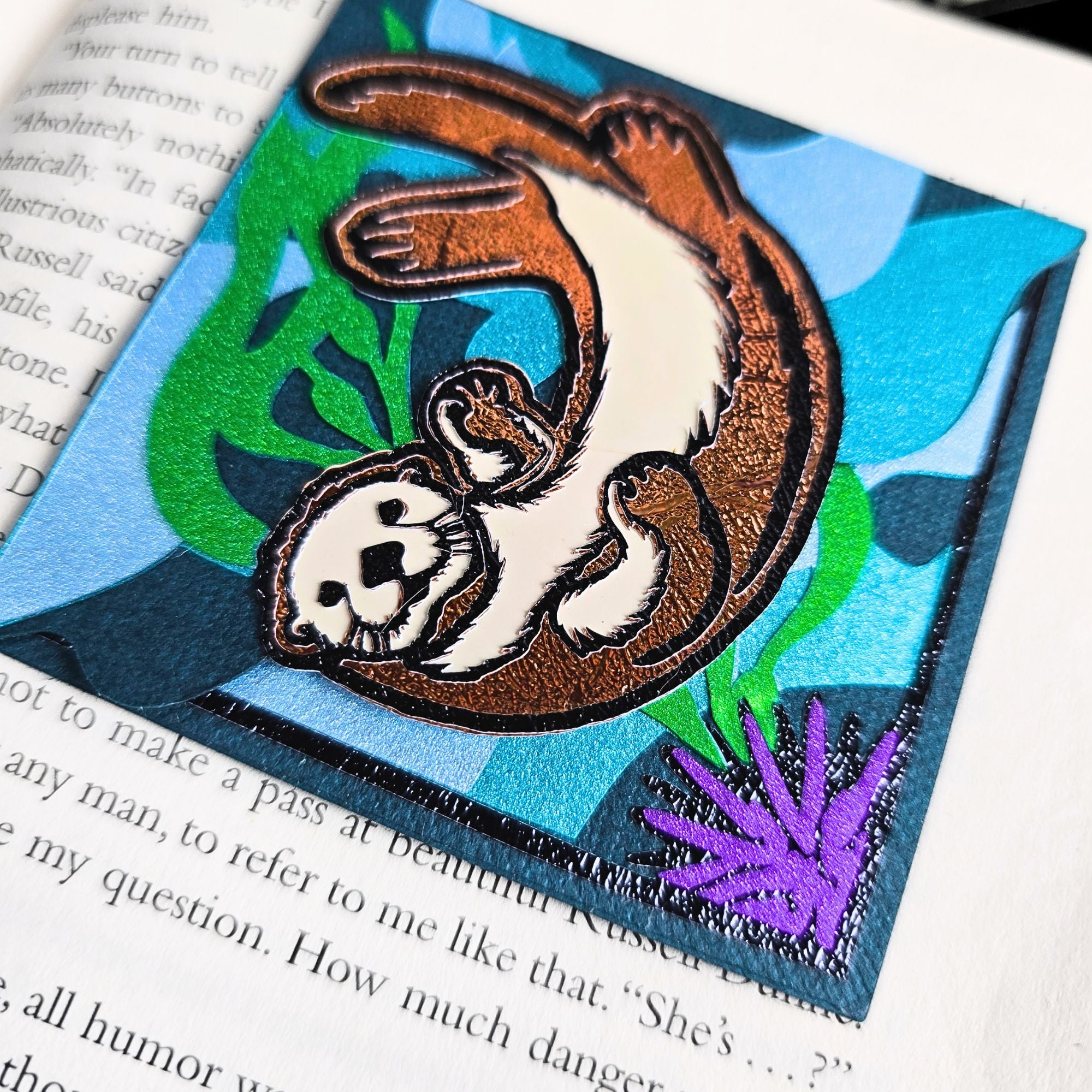 Sea Otter Deluxe Handmade Corner Bookmark