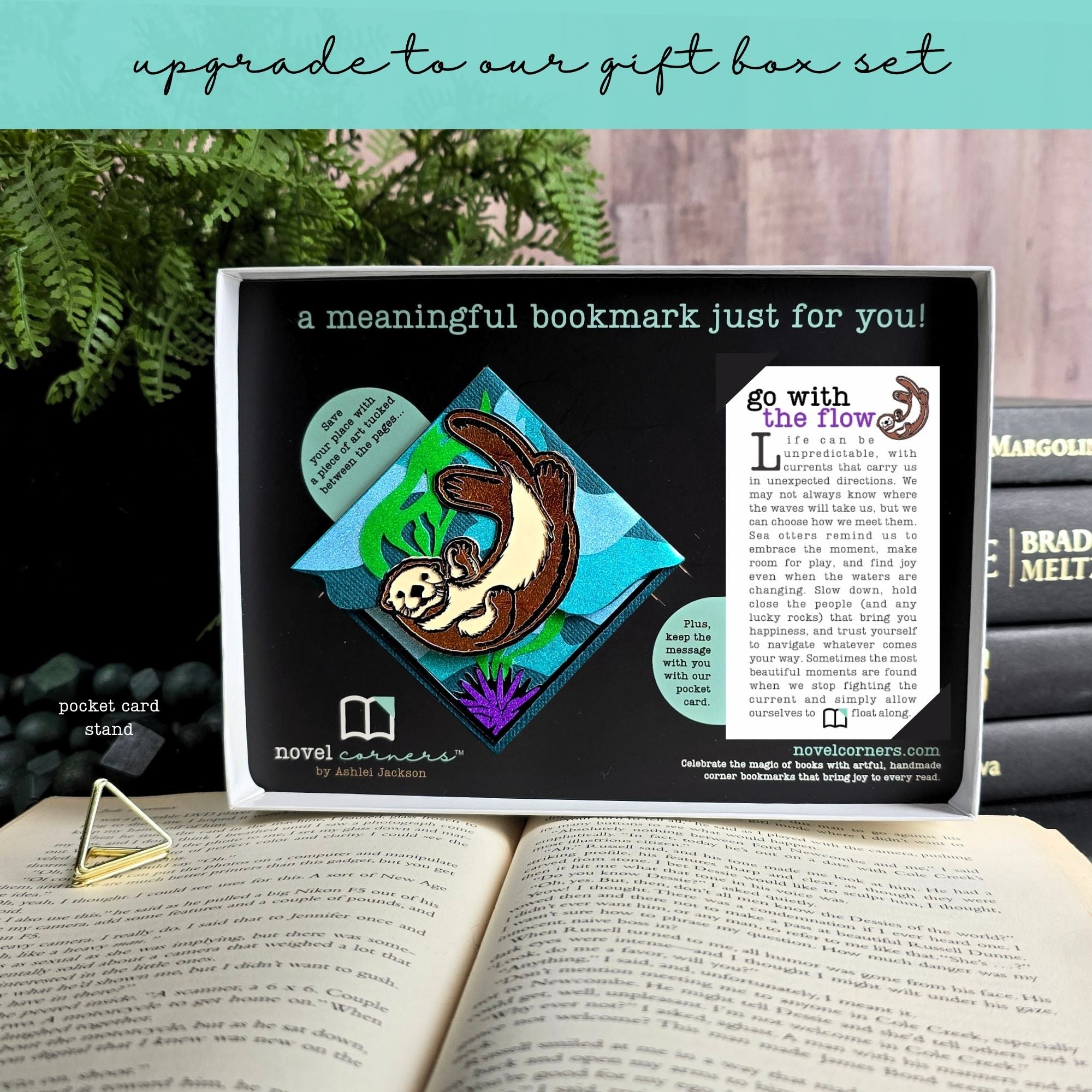 Sea Otter Deluxe Handmade Corner Bookmark