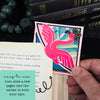 Pink Flamingo Deluxe Corner Bookmark