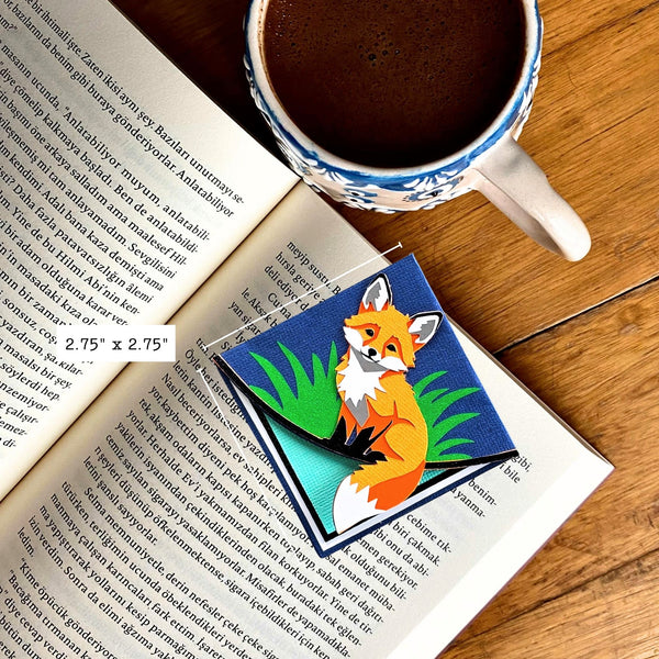 Quiet Fox Deluxe Handmade Corner Bookmark