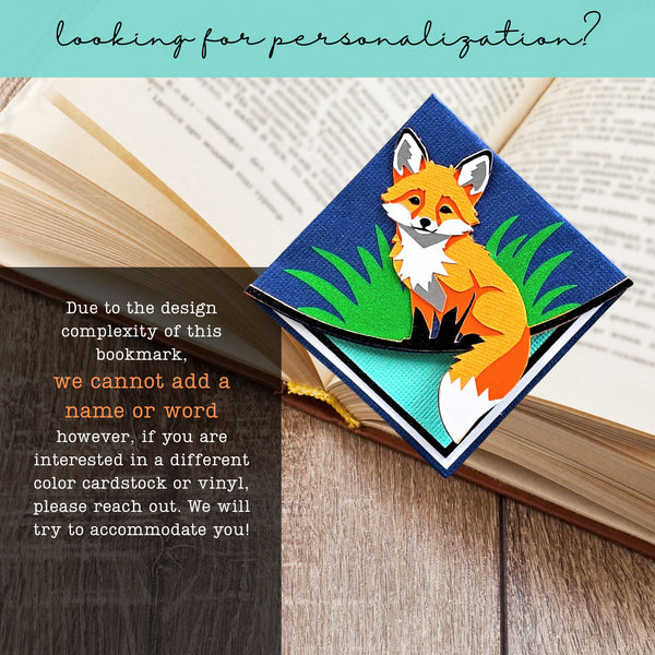 Quiet Fox Deluxe Handmade Corner Bookmark