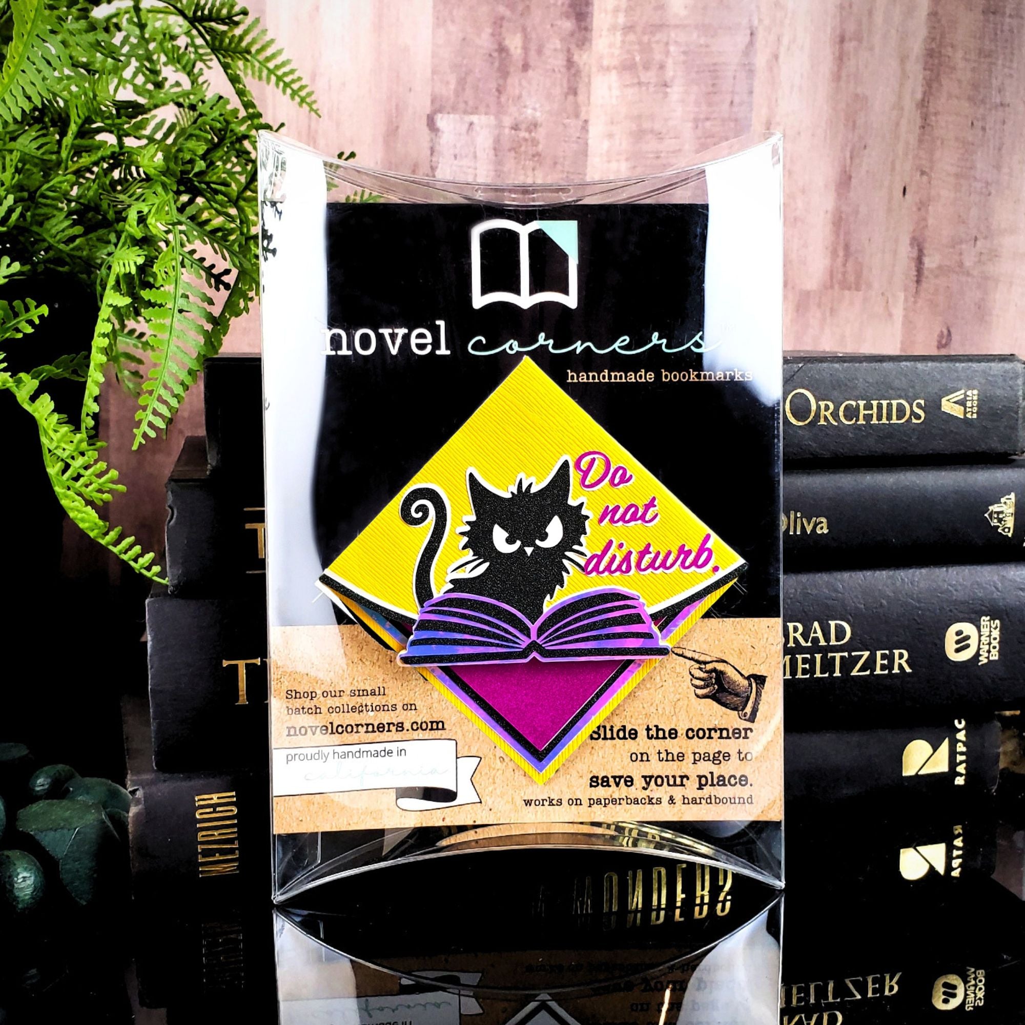 Do Not Disturb Kitty Deluxe Handmade Corner Bookmark