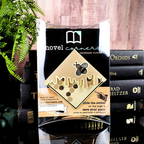 Bee Honey Drip Signature Corner Bookmark