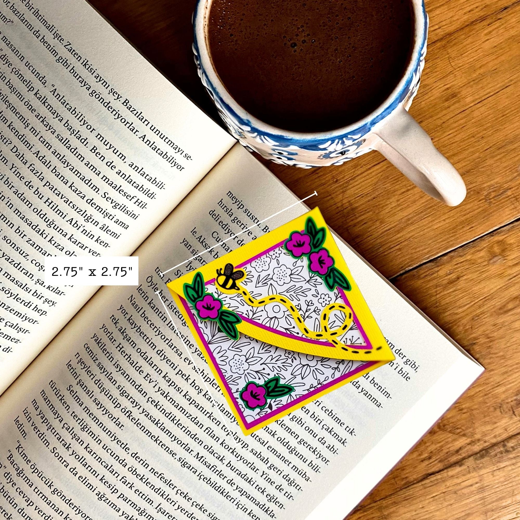 Bee Fly By Signature Corner Bookmark