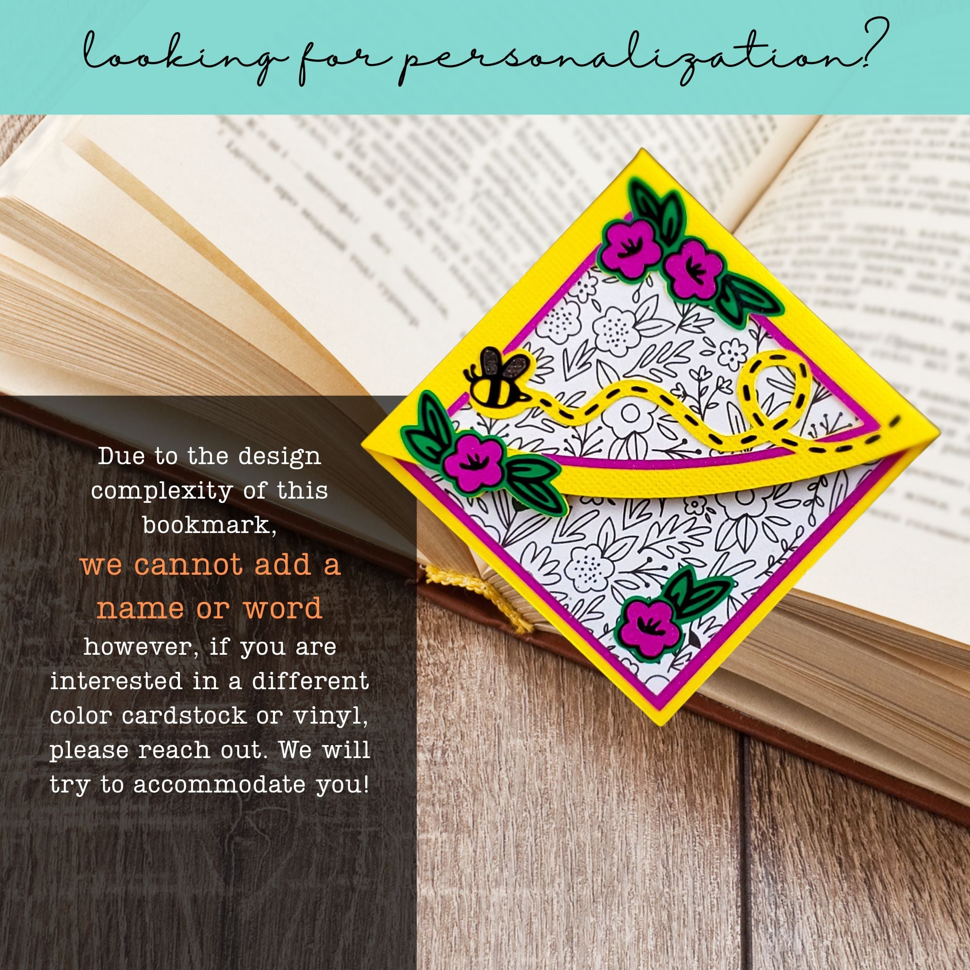 Bee Fly By Signature Corner Bookmark