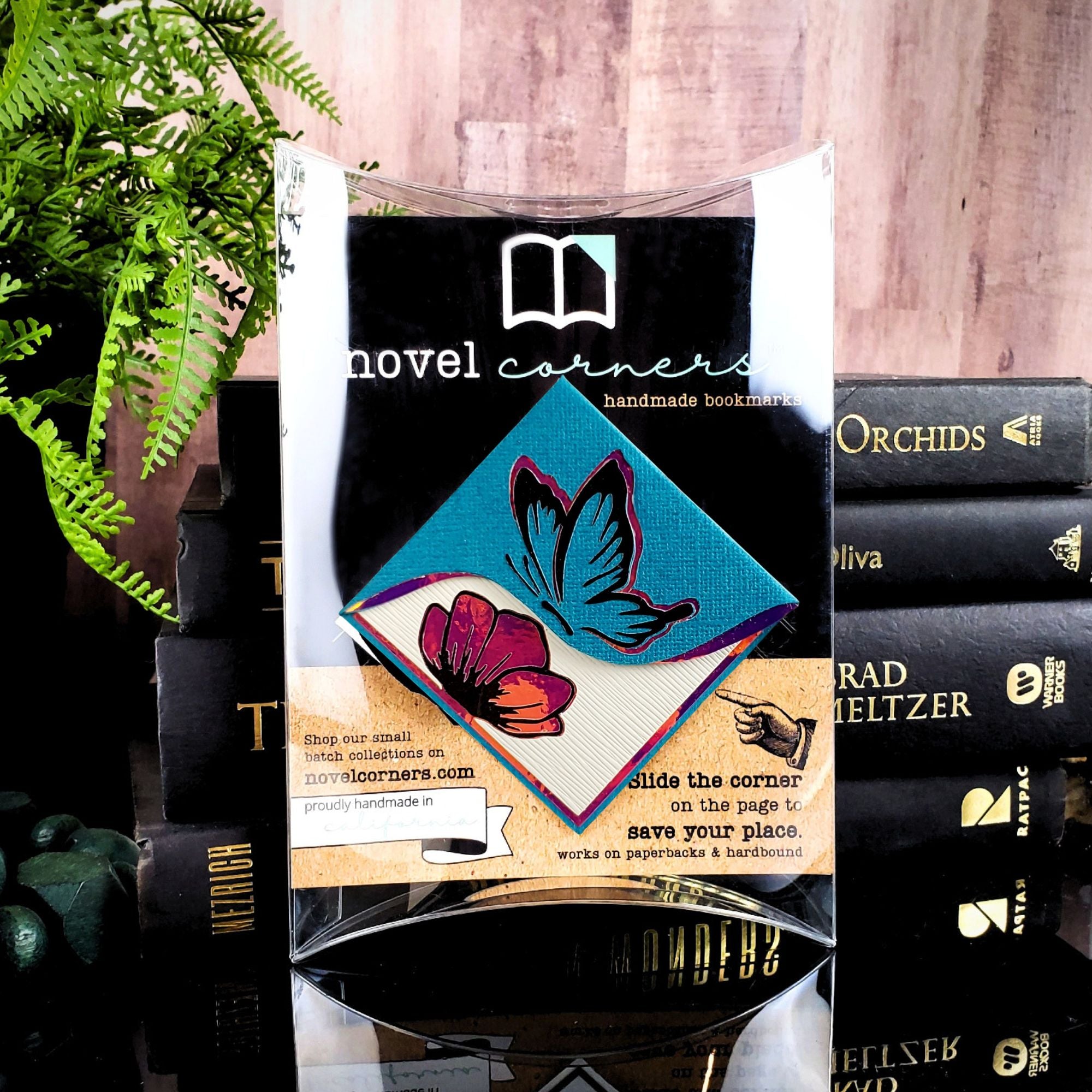 Butterfly Poppy Signature Corner Bookmark