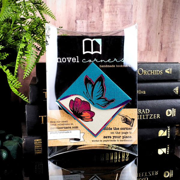 Butterfly Poppy Signature Corner Bookmark