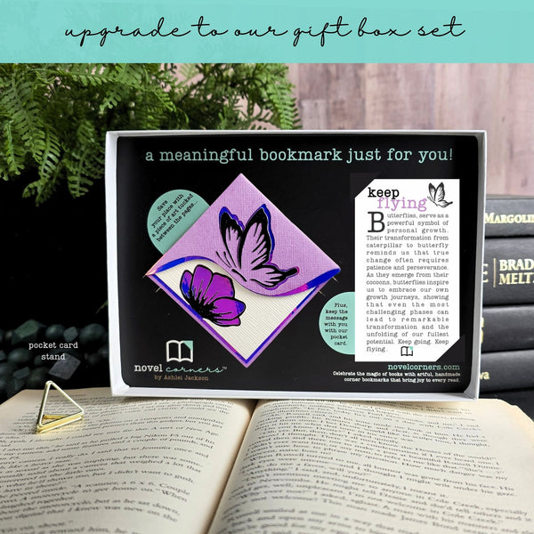 Butterfly Poppy Signature Corner Bookmark