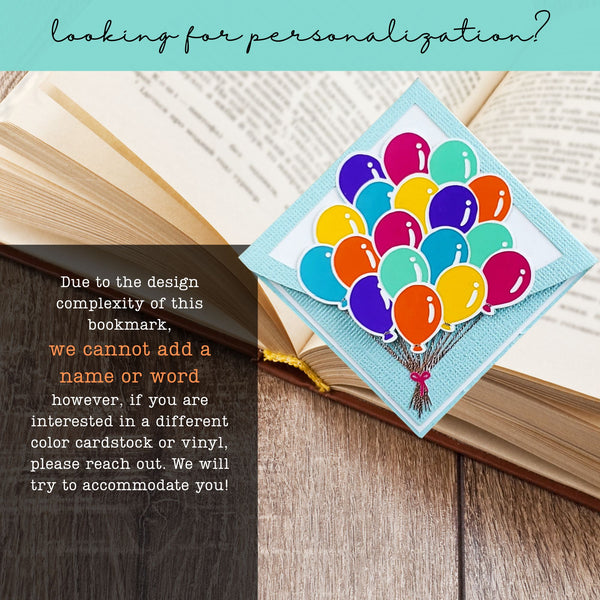 Balloon Bouquet Signature Corner Bookmark