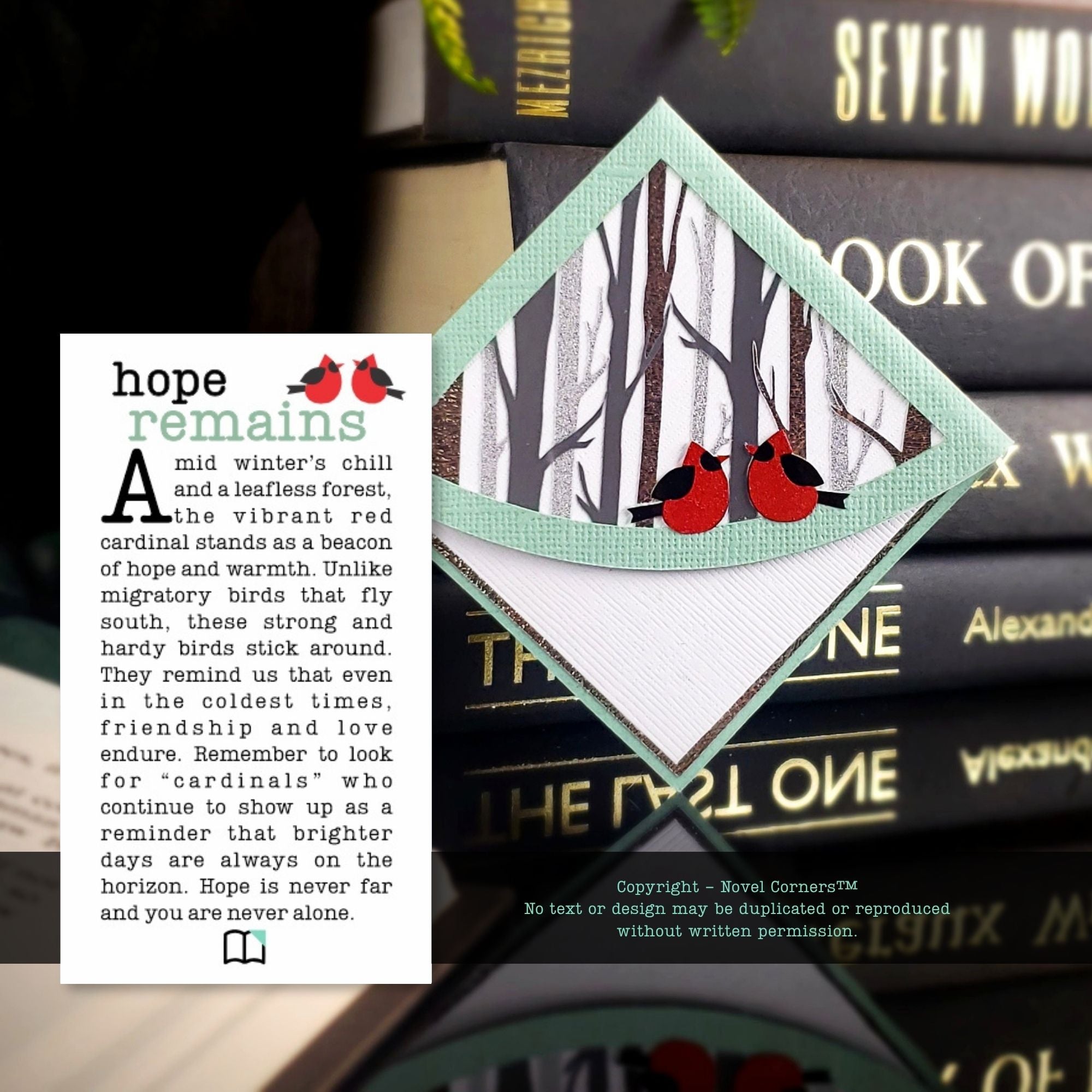 Birch Birds Deluxe Corner Bookmark