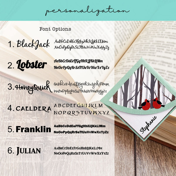 Birch Birds Deluxe Corner Bookmark