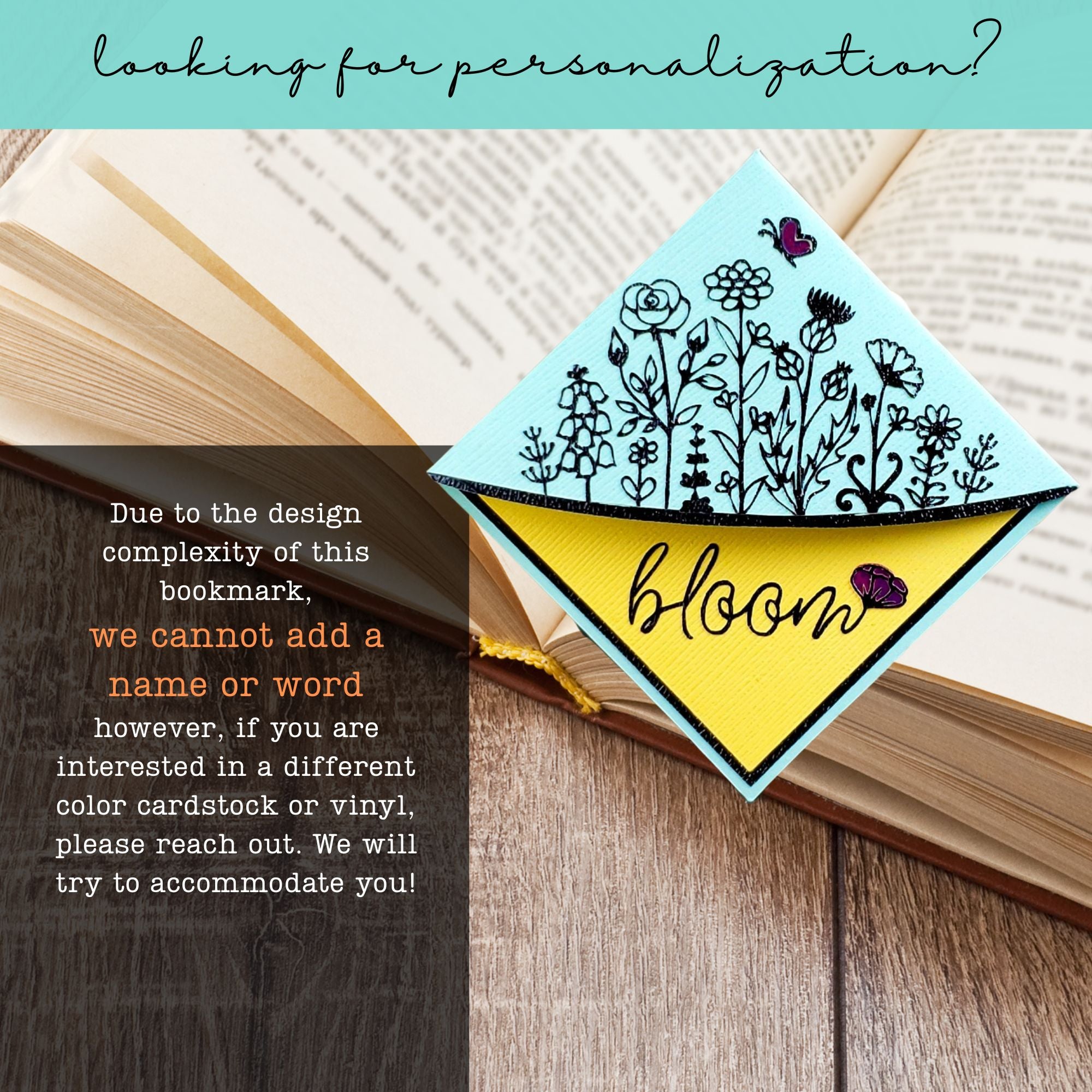 Blooming Wildflowers Signature Corner Bookmark