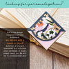 Blue Pink Bird Signature Corner Bookmark
