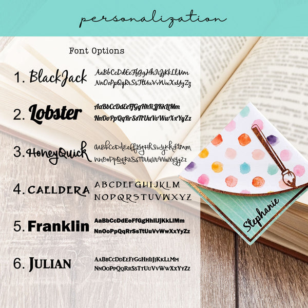 Paintbrush Artist Signature Corner Bookmark
