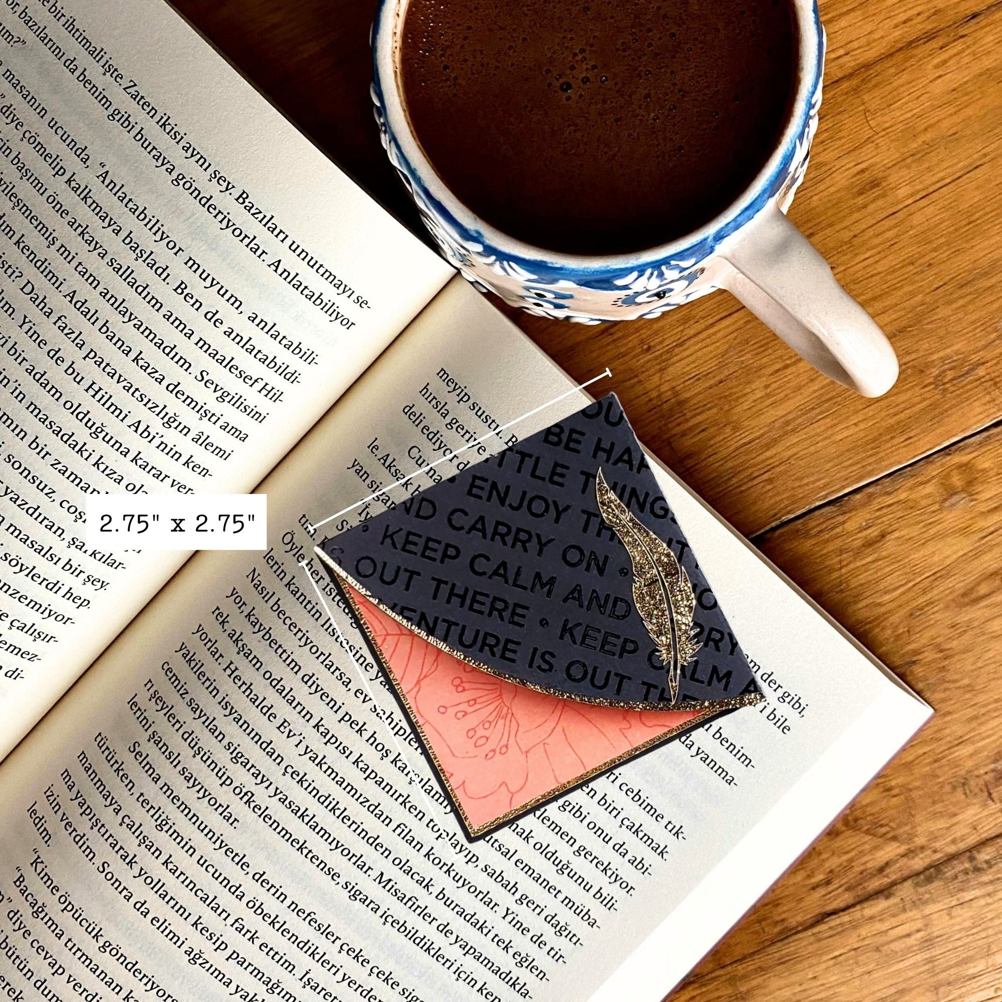 Write on Feather Quill Signature Corner Bookmark
