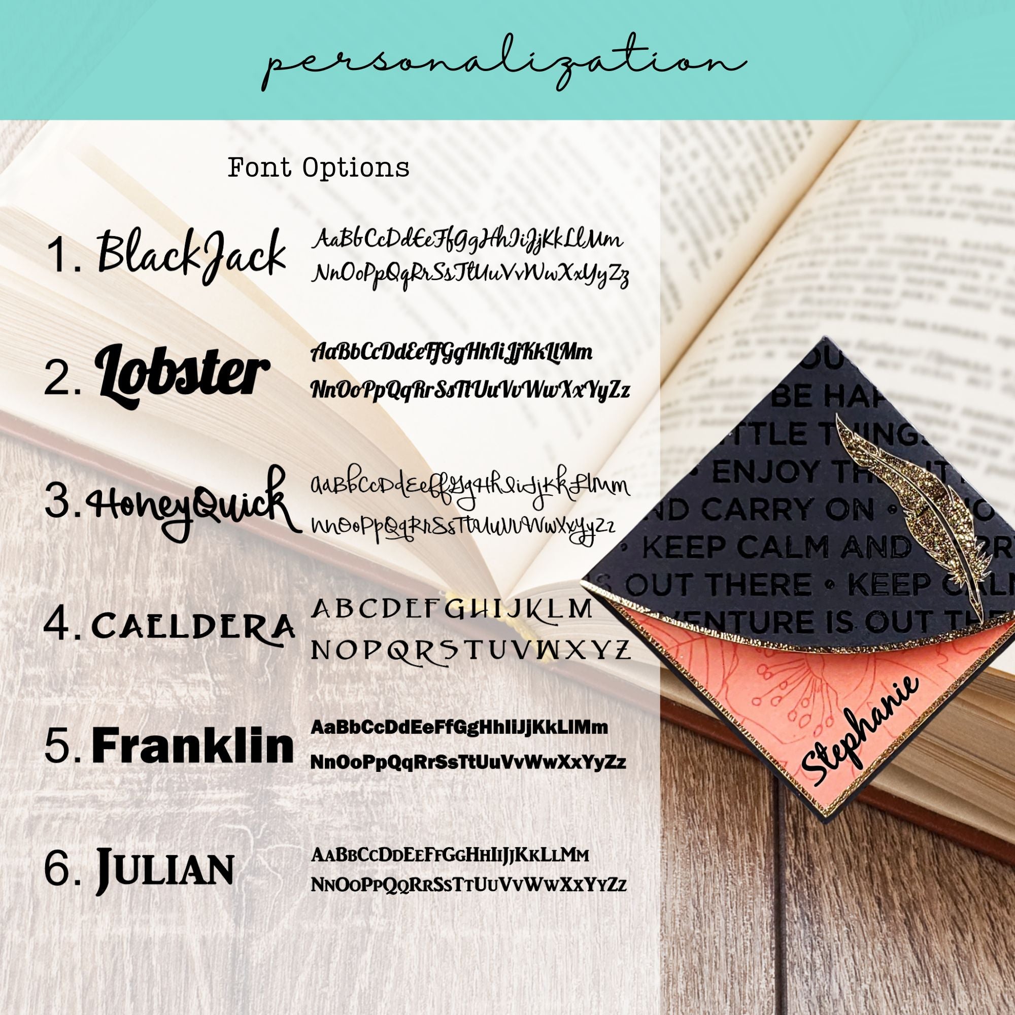 Write on Feather Quill Signature Corner Bookmark