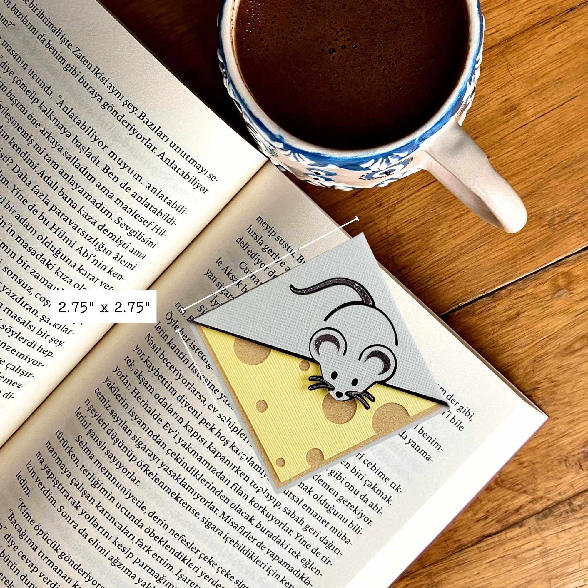 Mouse Cheese Signature Corner Bookmark