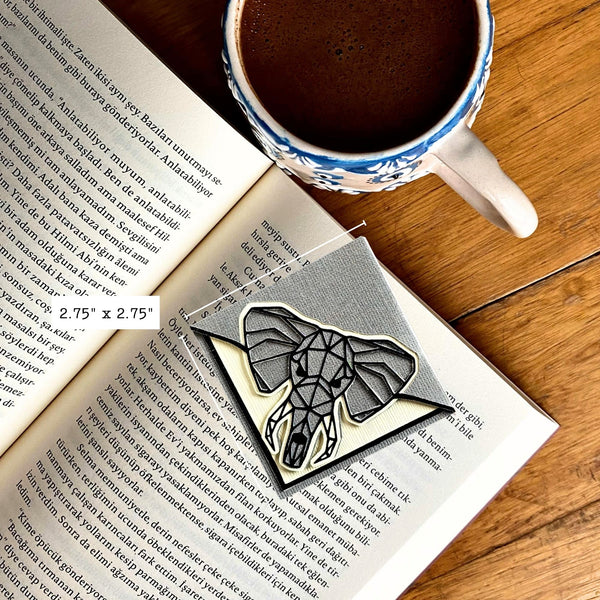 Geo Elephant Signature Corner Bookmark