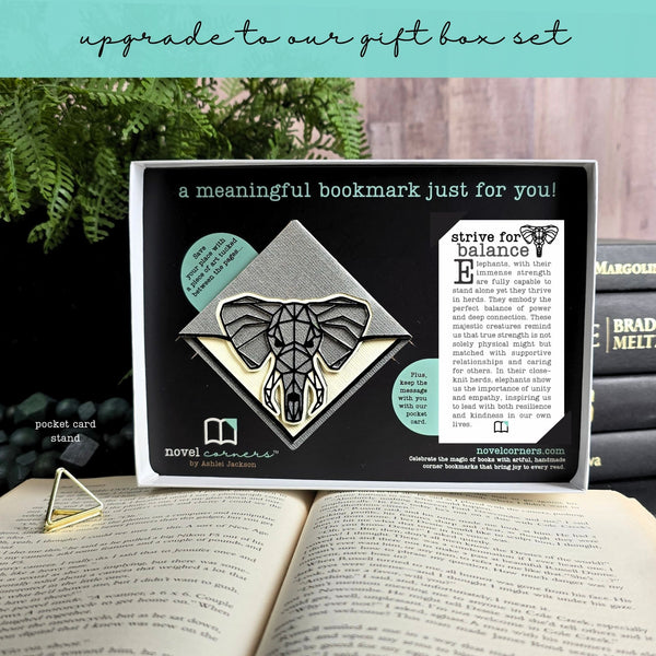 Geo Elephant Signature Corner Bookmark