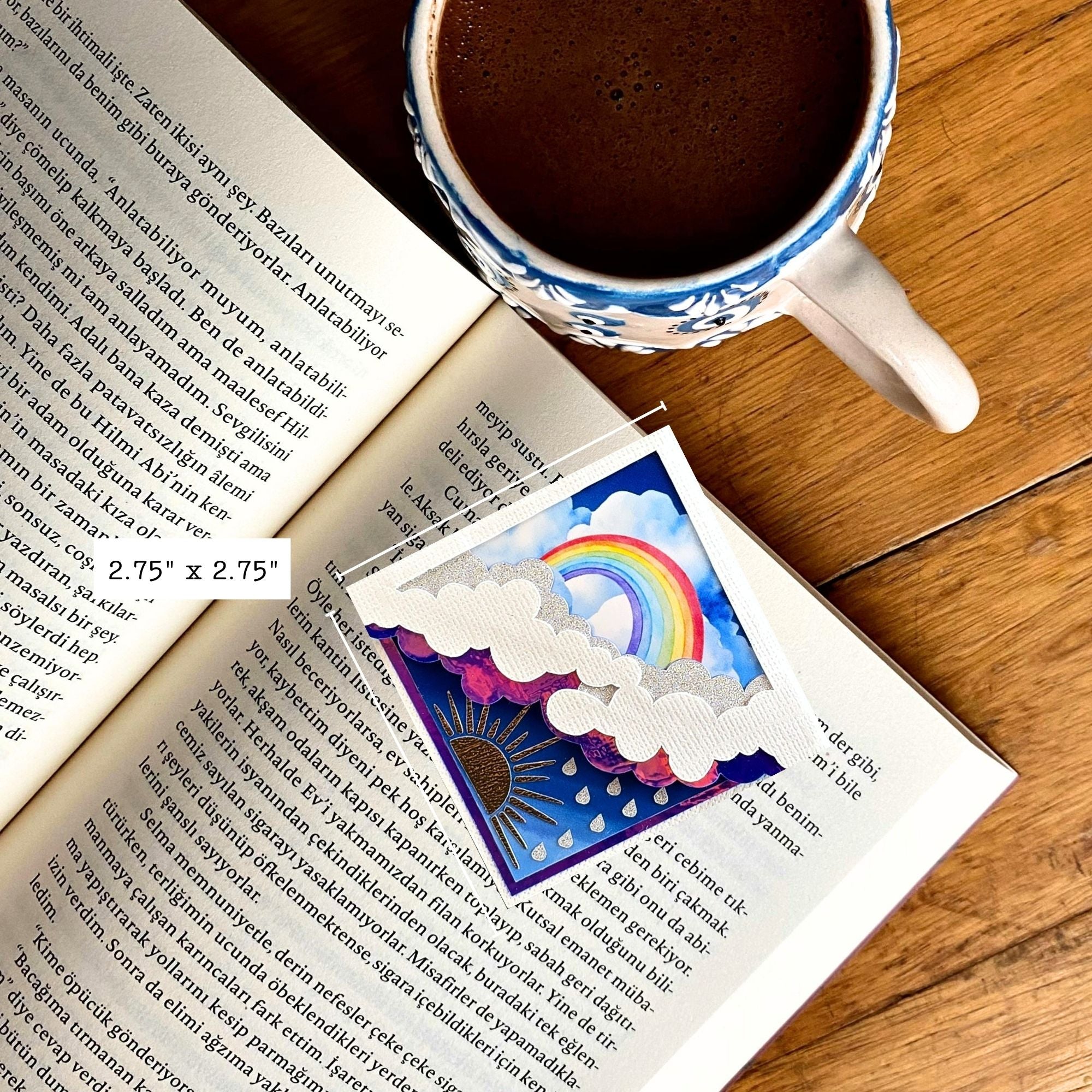 Rainbow Skies Deluxe Corner Bookmark