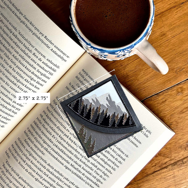 Mountain Treeline Deluxe Corner Bookmark