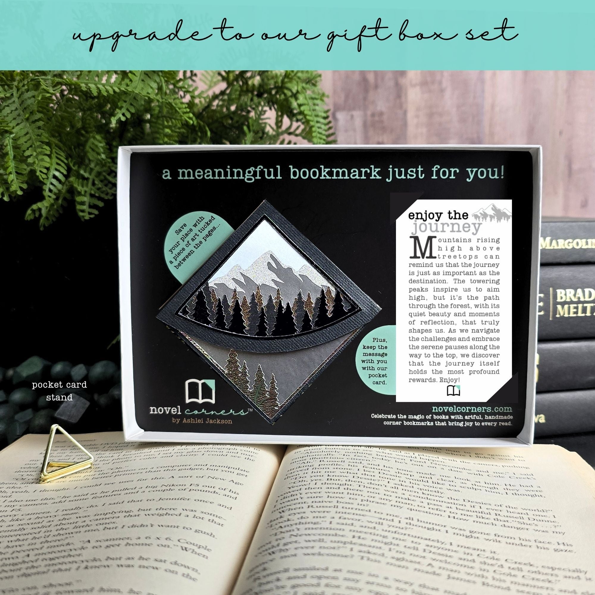 Mountain Treeline Deluxe Corner Bookmark