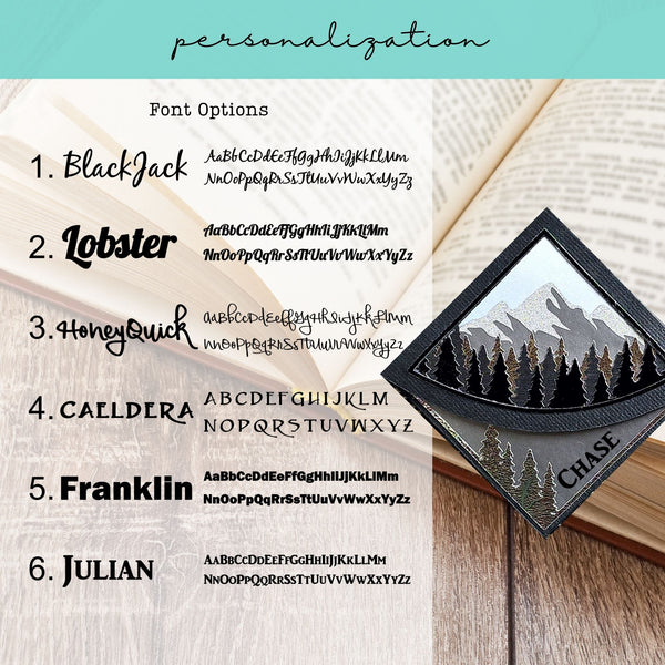 Mountain Treeline Deluxe Corner Bookmark