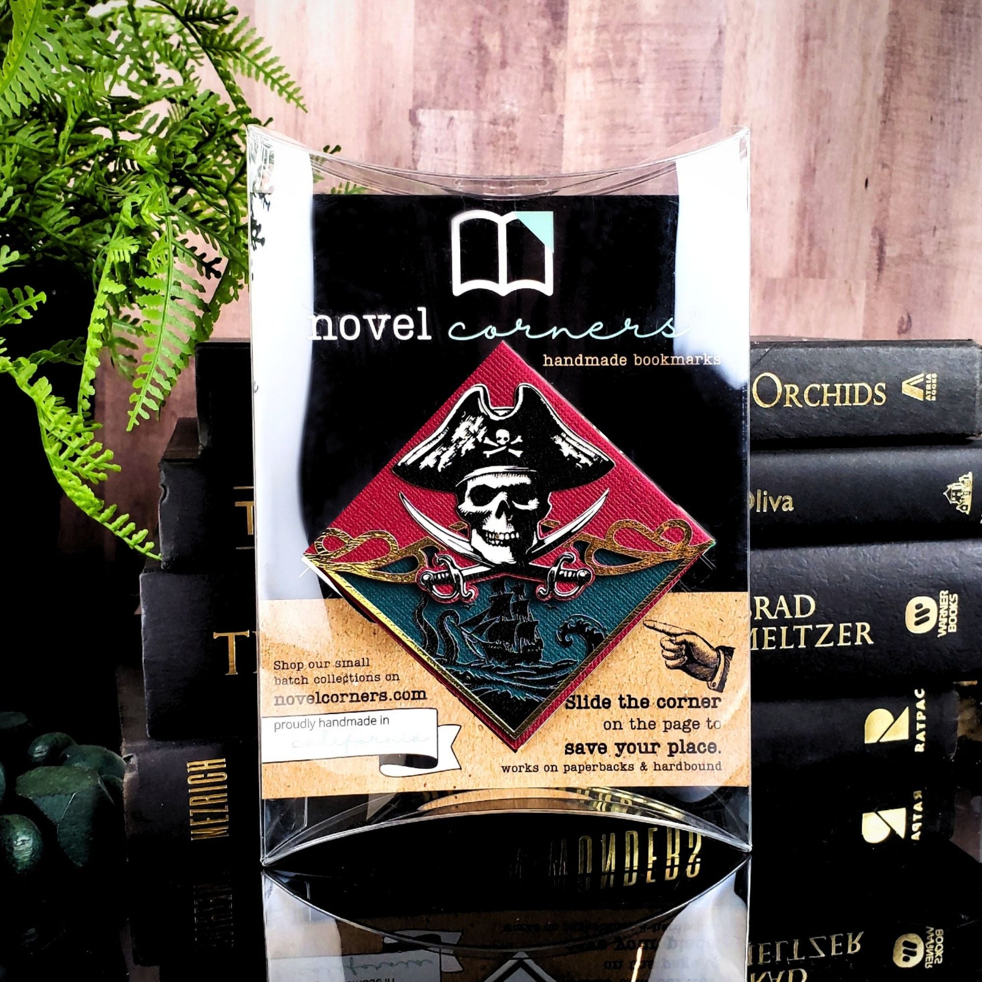 Pirate Crossbones Deluxe Handmade Corner Bookmark