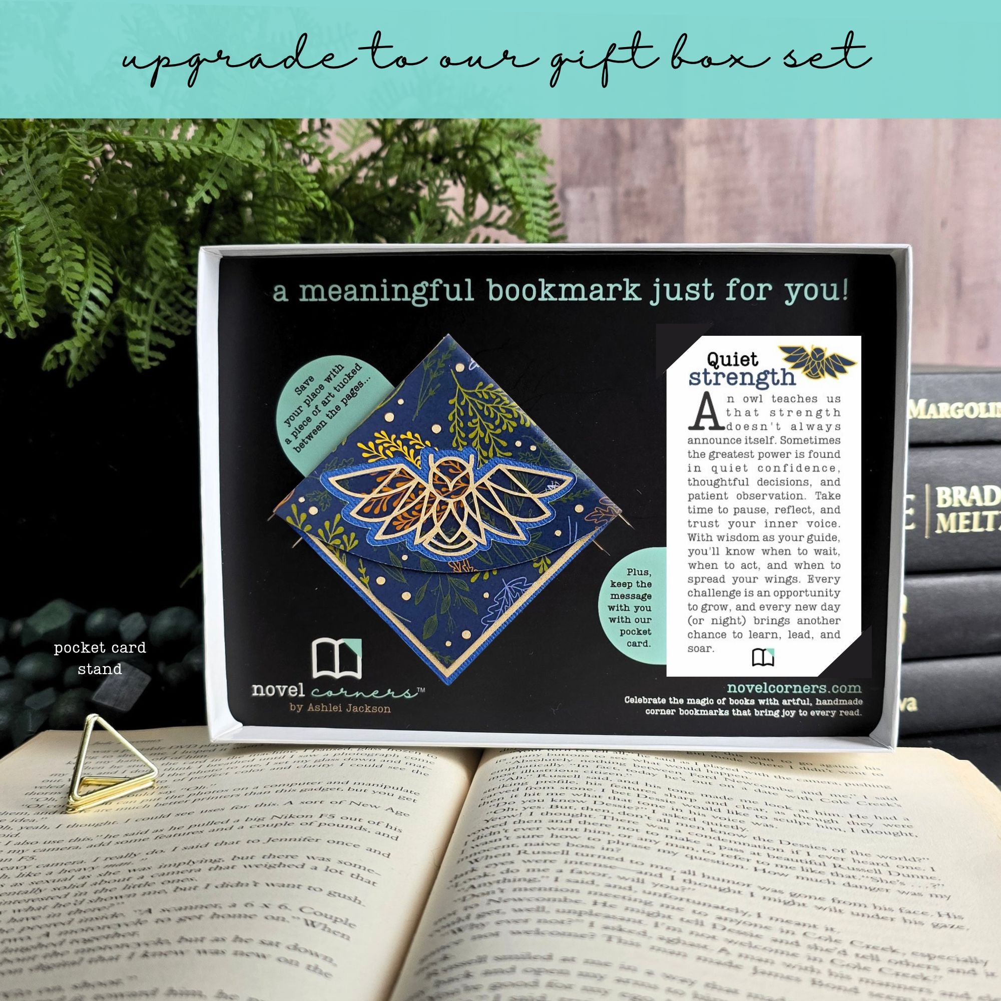 Geo Owl Signature Corner Bookmark