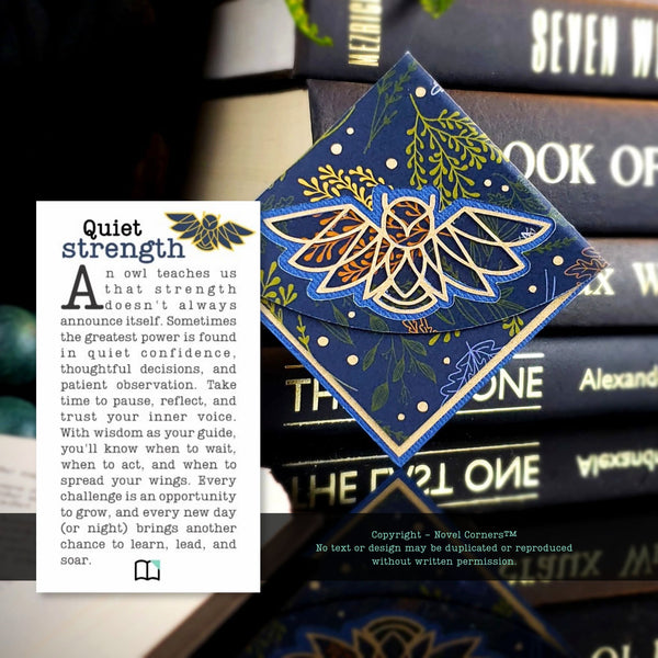 Geo Owl Signature Corner Bookmark