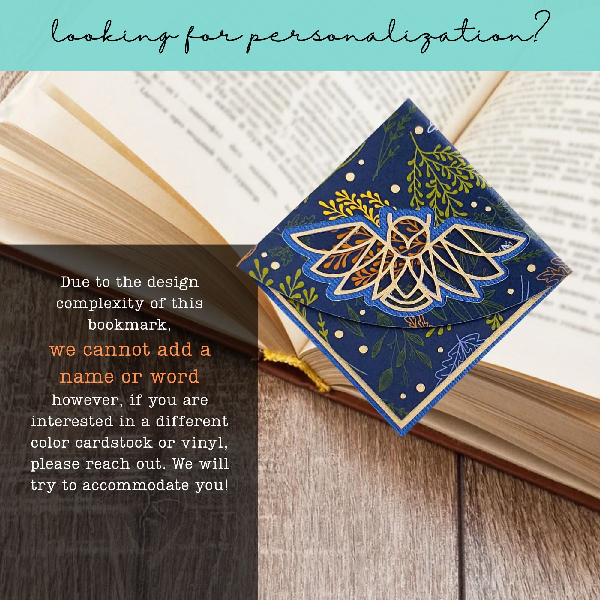 Geo Owl Signature Corner Bookmark