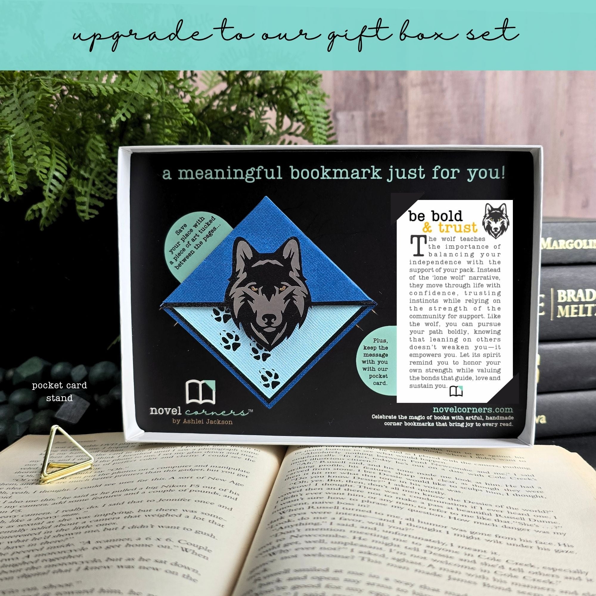 Wolf Signature Corner Bookmark