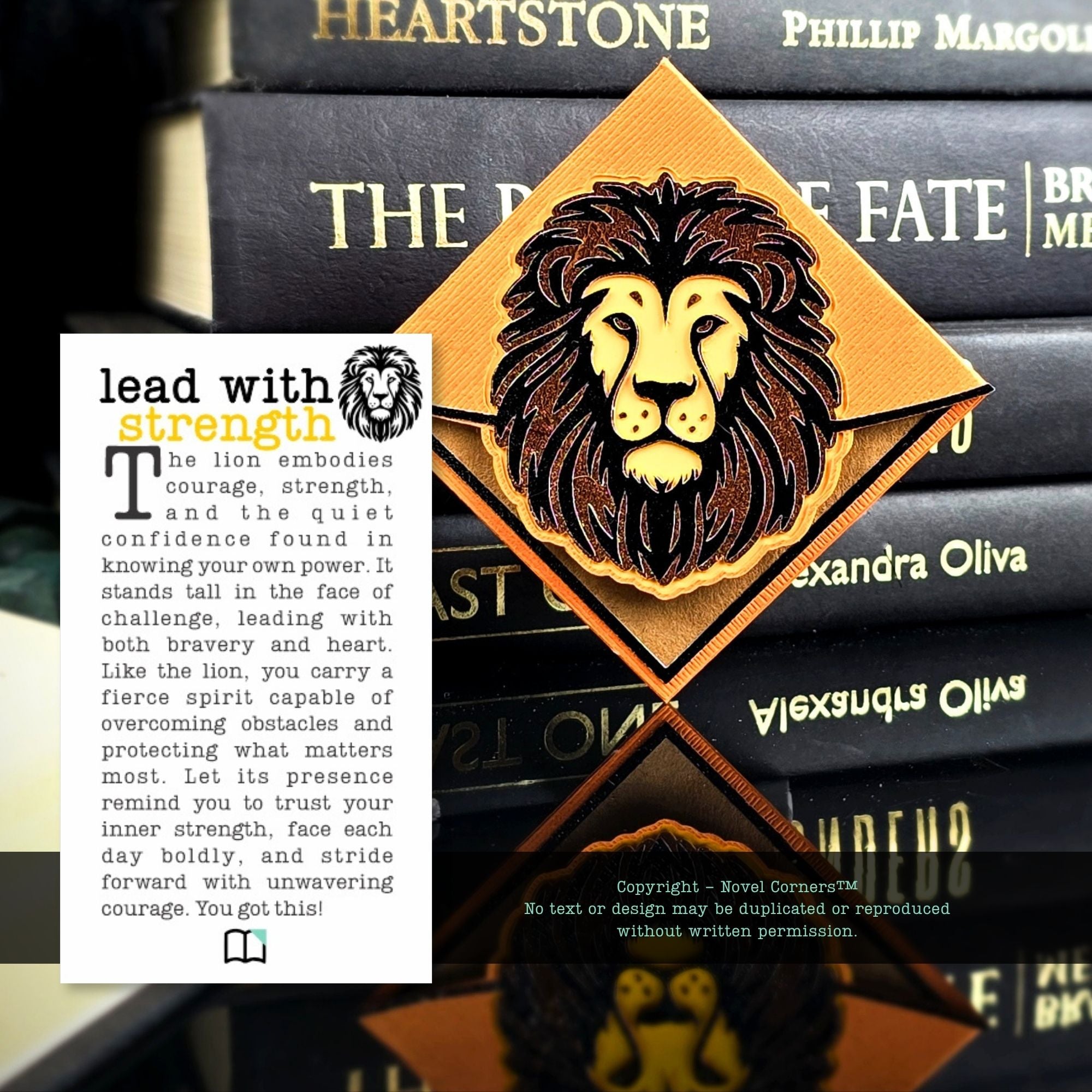 Regal Lion Signature Corner Bookmark