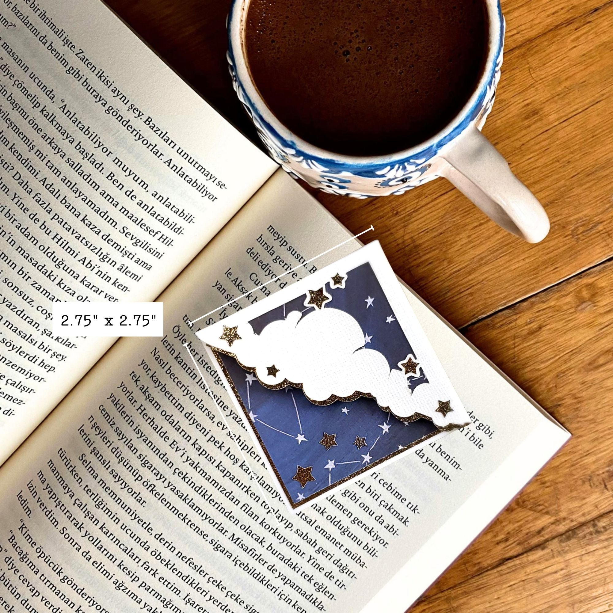 Night Sky Stars Signature Corner Bookmark