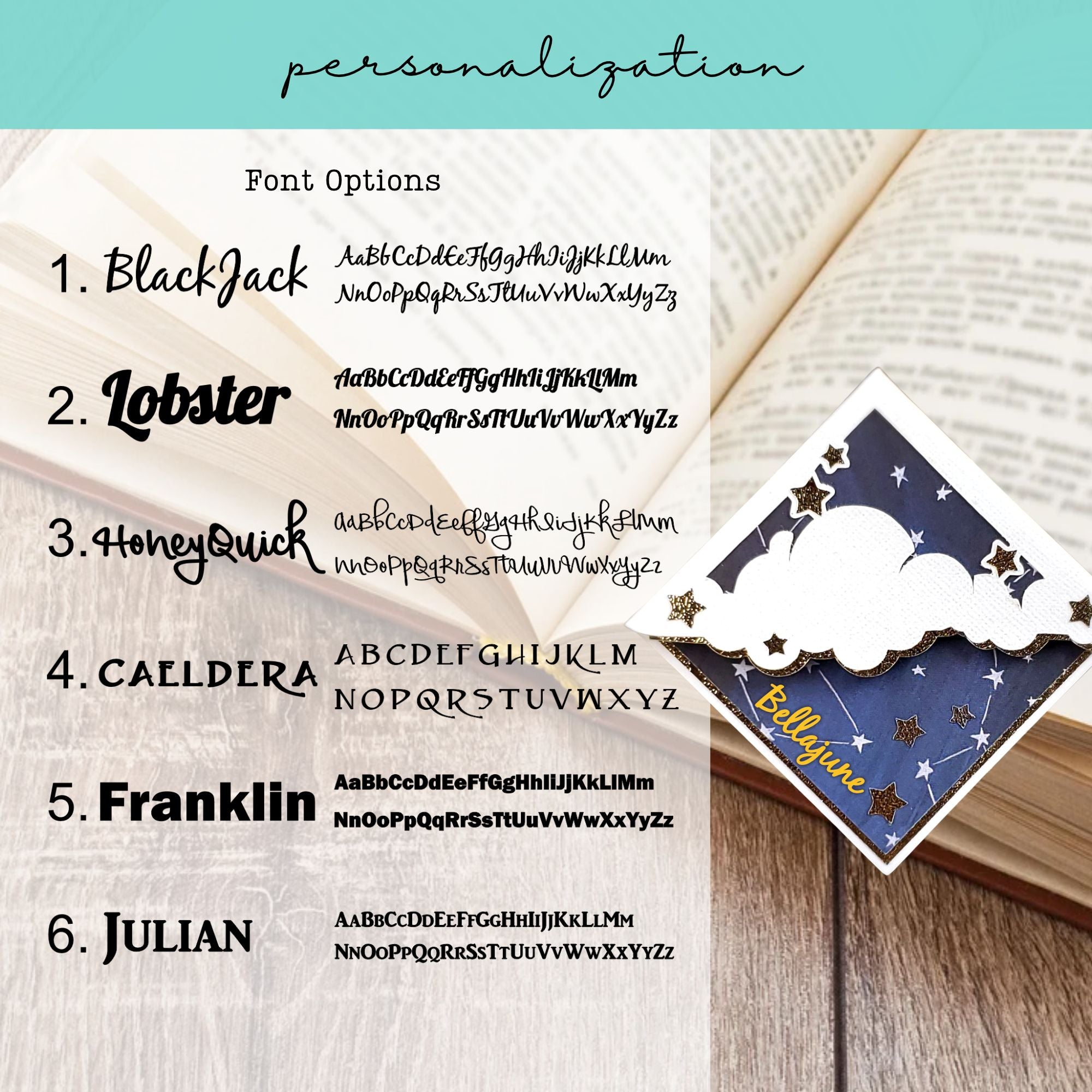 Night Sky Stars Signature Corner Bookmark