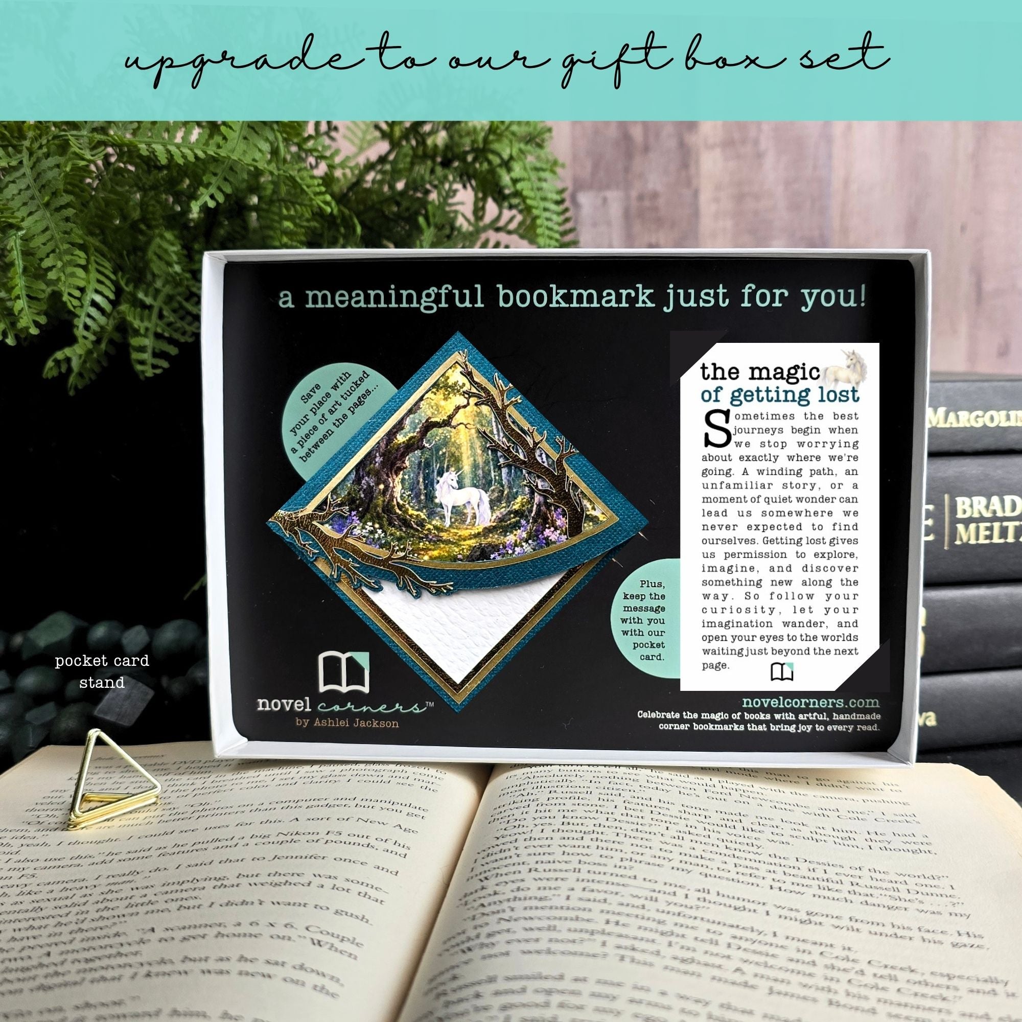 Woodland Unicorn Deluxe Corner Bookmark