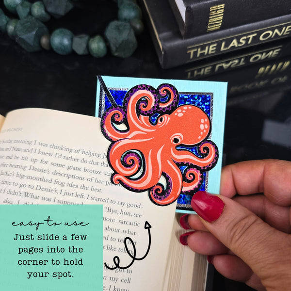 Octopus Deluxe Handmade Corner Bookmark