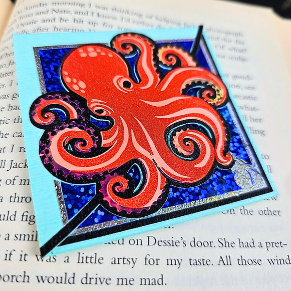 Octopus Deluxe Handmade Corner Bookmark