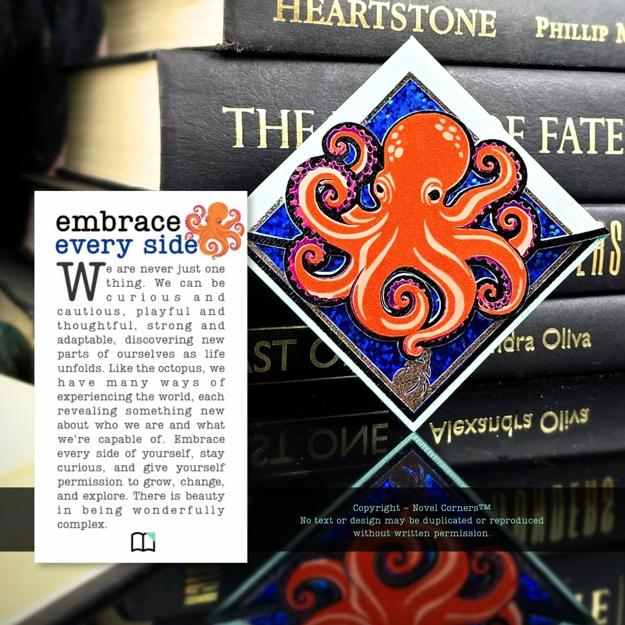 Octopus Deluxe Handmade Corner Bookmark