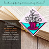 Teacup Flowers Signature Corner Bookmark