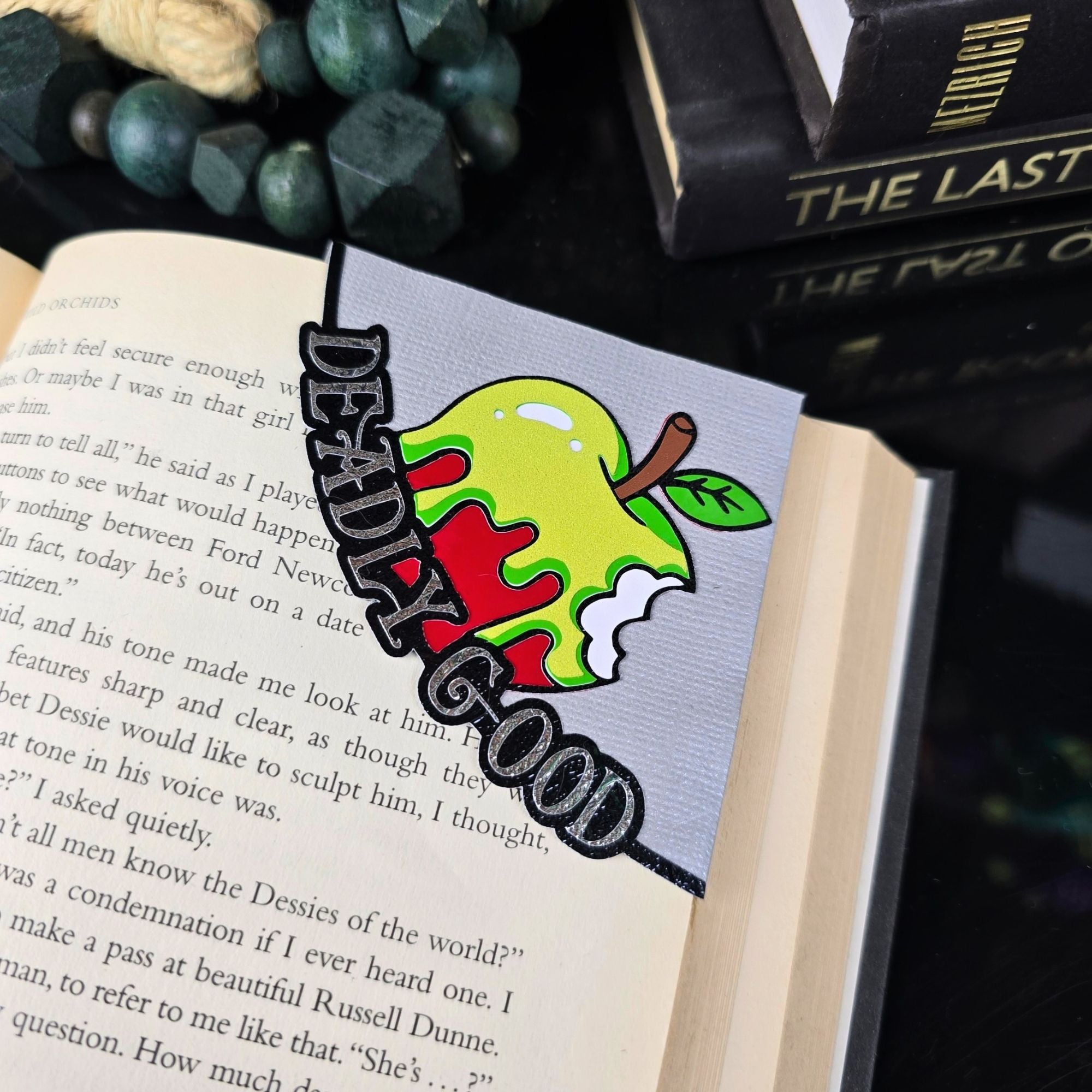 Deadly Apple Deluxe Handmade Corner Bookmark
