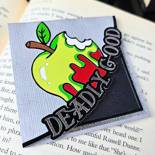 Deadly Apple Deluxe Handmade Corner Bookmark