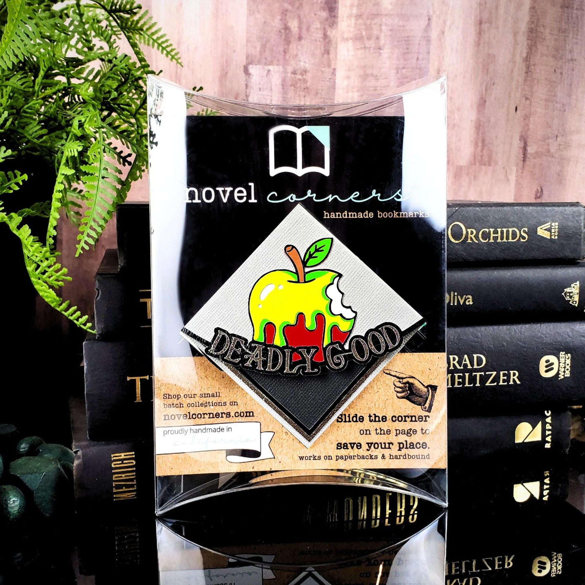 Deadly Apple Deluxe Handmade Corner Bookmark
