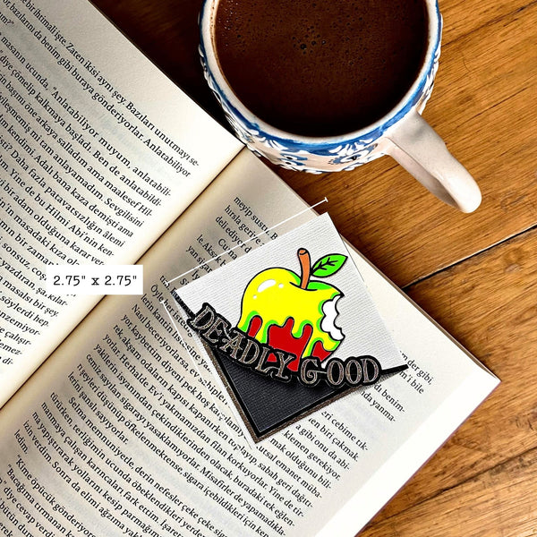 Deadly Apple Deluxe Handmade Corner Bookmark