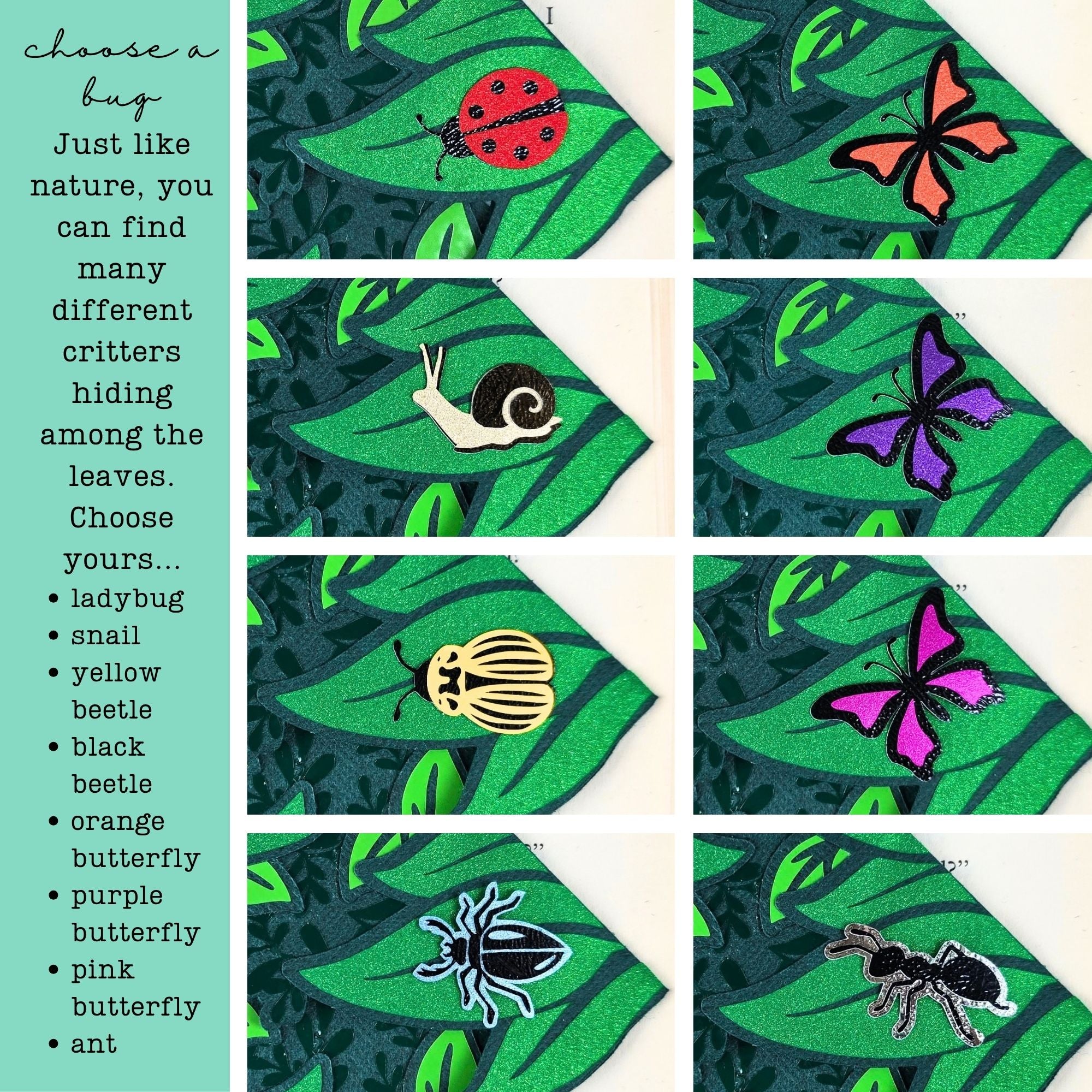 Leaves + Critter Deluxe Corner Bookmark